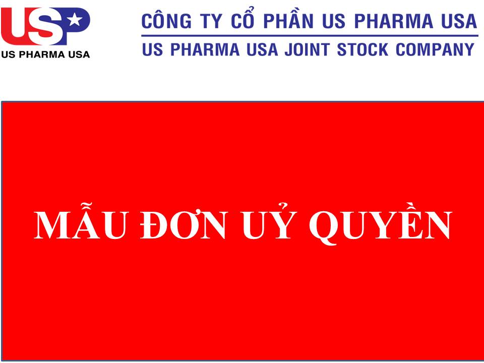 Mẫu đơn giấy uỷ quyền tham dự đại hội cổ đông
